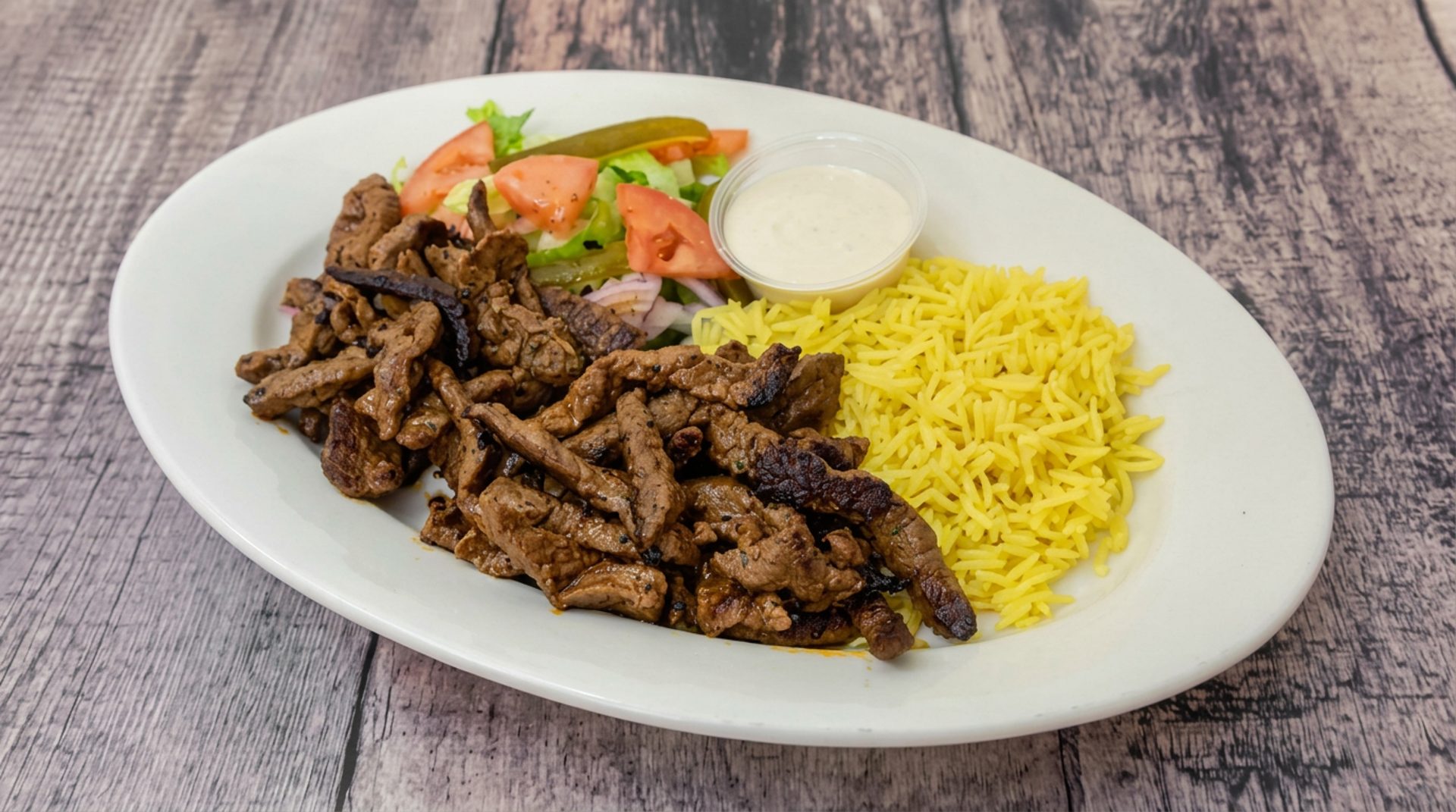 Middle Eastern food, right in the mall